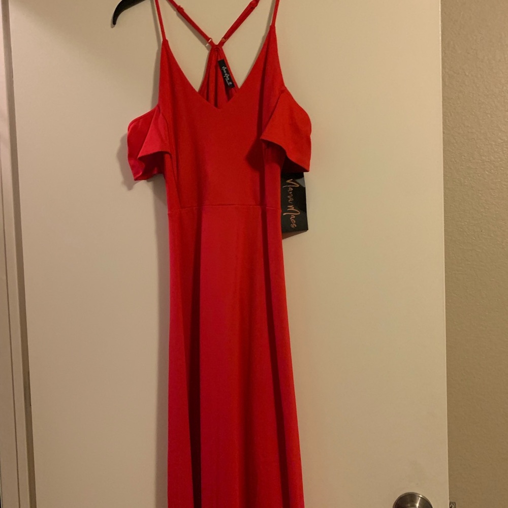 RED maxi dress.